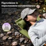 Складне крісло шезлонг BISINNA з регулюванням 5 положень, кемпінгове крісло з підголівником - Зображення 6