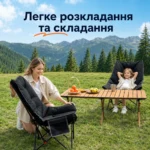 Складане туристичне крісло YouShanRan, кемпінгове крісло з чохлом - Зображення 8