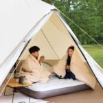 Спальний мішок SunnyFeel 190+30×80 см, туристичний спальник, бежевий - Зображення 6