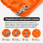Надувний туристичний килимок з подушкою та вбудованим насосом 190×60 см, каремат для кемпінгу - Зображення 3